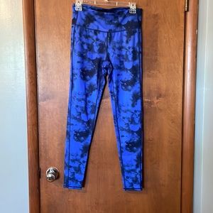 Athleta Blue Tie Dye Leggings M